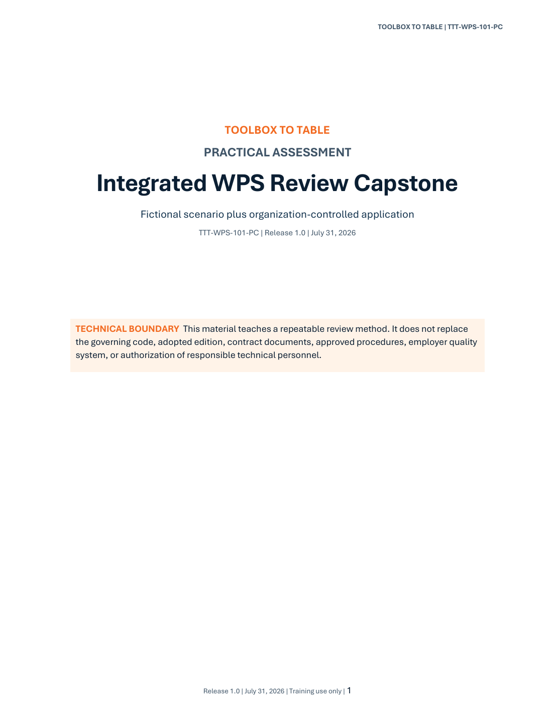 WPS practical capstone preview